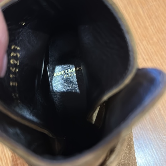 Saint Lauren peanut brittle suede booties- more like a rust color - Picture 5 of 8